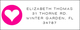 Modern Heart Return Address Labels Image 1 of 2